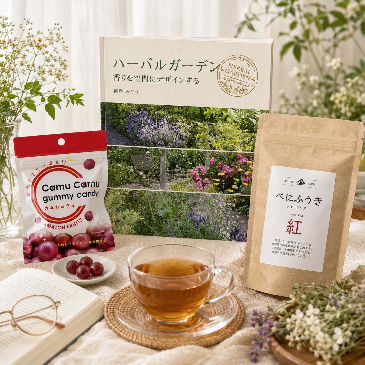 香りと植物にふれる、癒しの読書時間